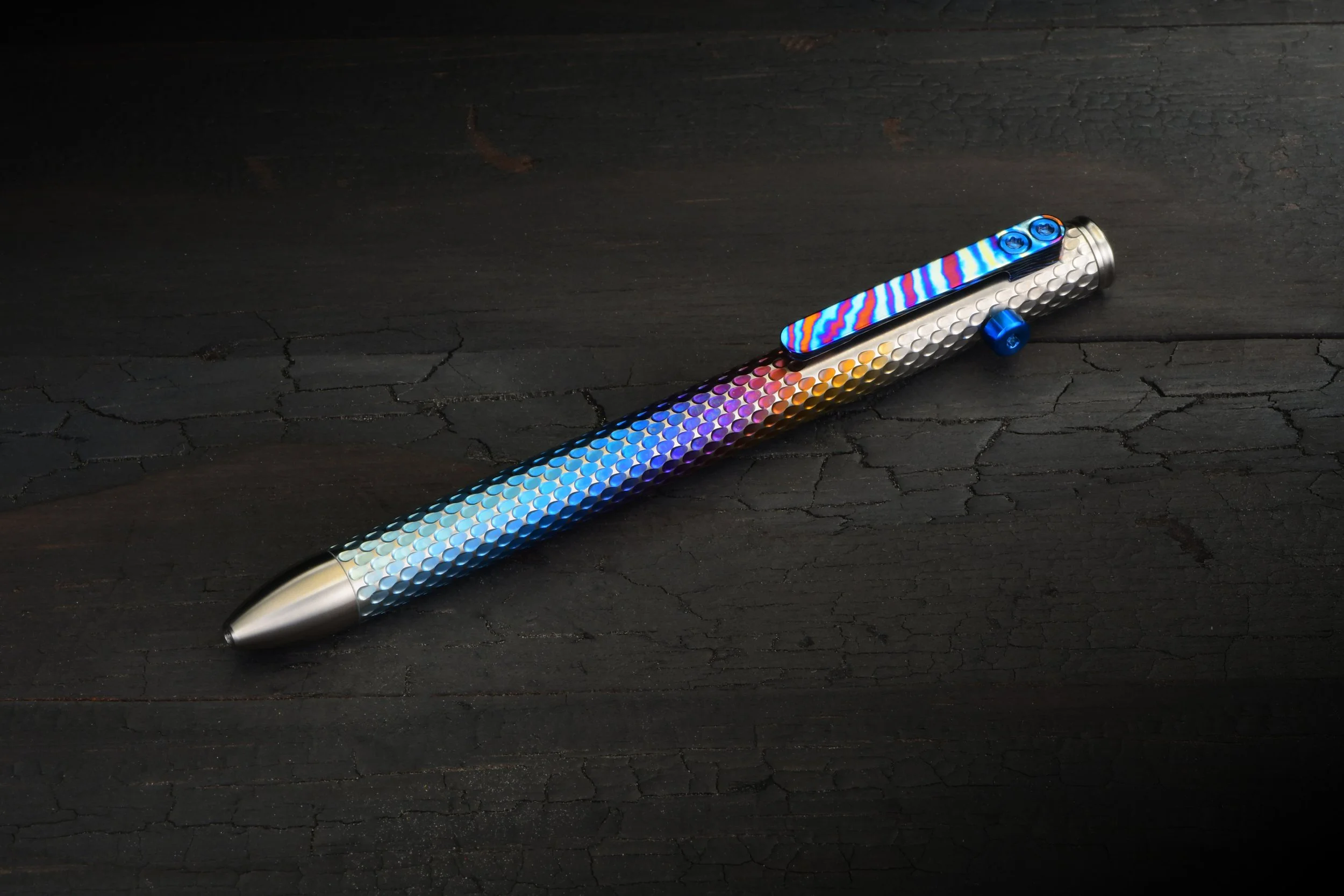 Full Mithril Dragon's Breath w/Timascus Clip CamPen by BilletSPIN